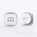 2-hole white enamel Shirt Button